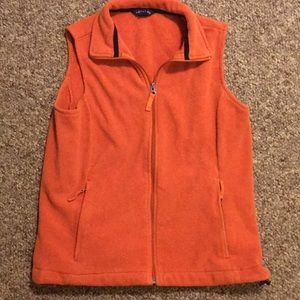 Orange Lands’ End Fleece vest